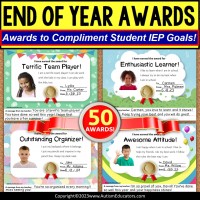 End of Year Awards for Special Education Aligned with Common IEP Goals 